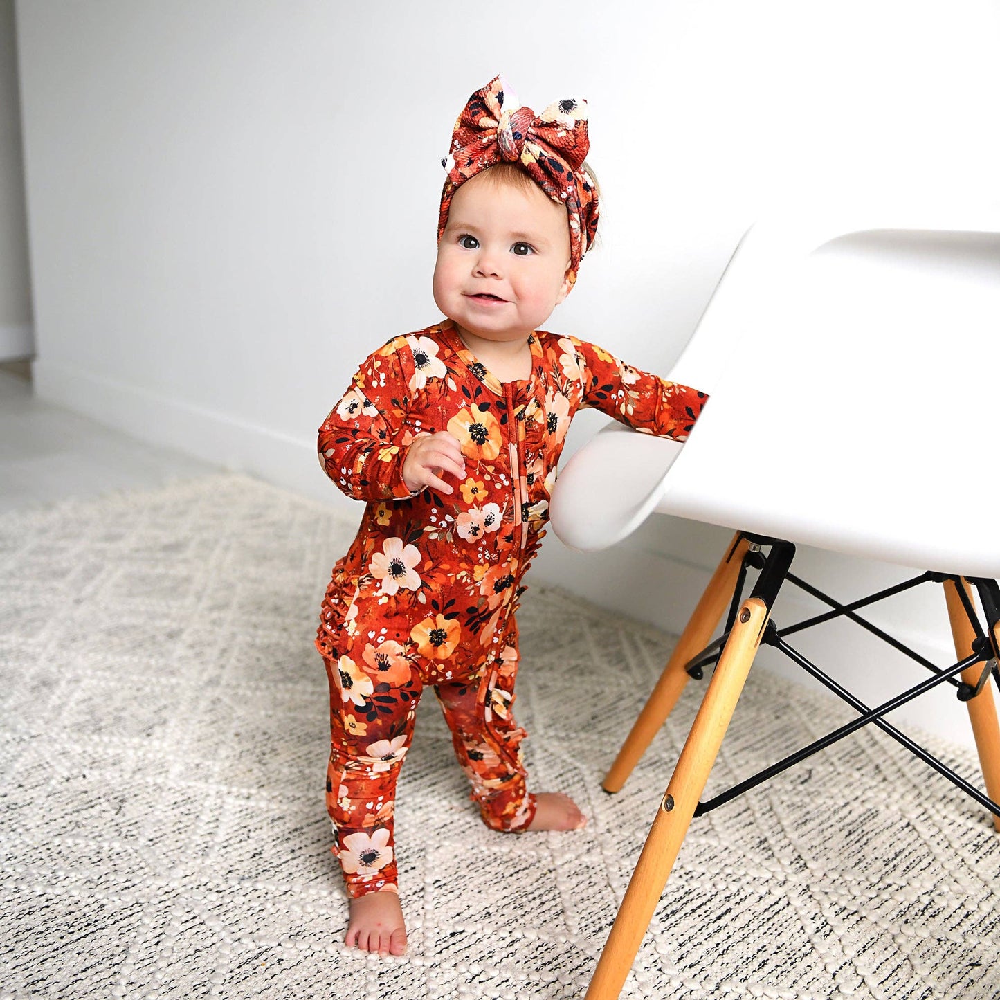 Auburn RUFFLE ZIP Bamboo Fall Sleepies Little