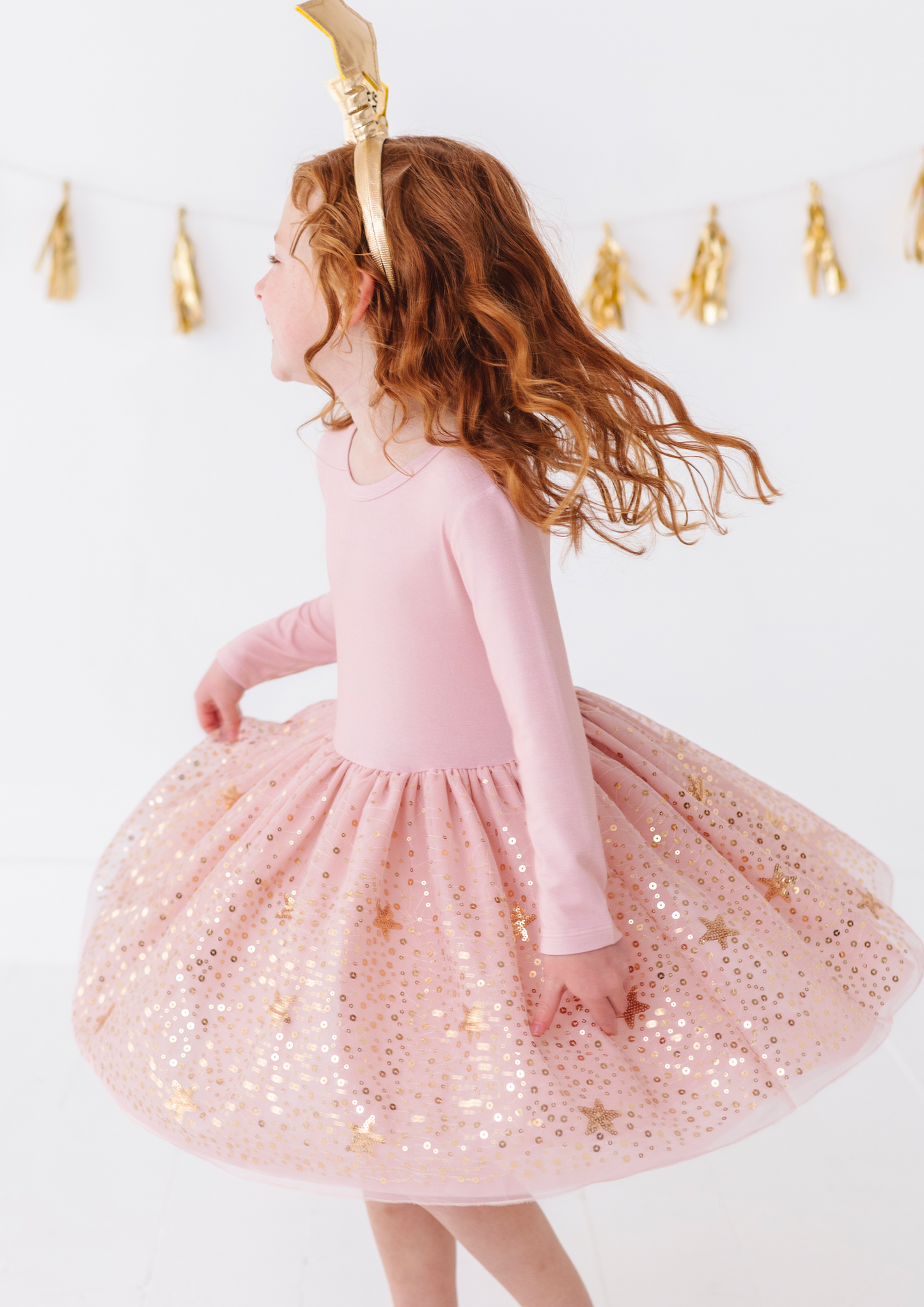 Kids Star Dress - Girls Tulle Twinkle Holiday Dress - Stella