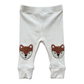 Patch Ribbed Leggings: Fox on Cream