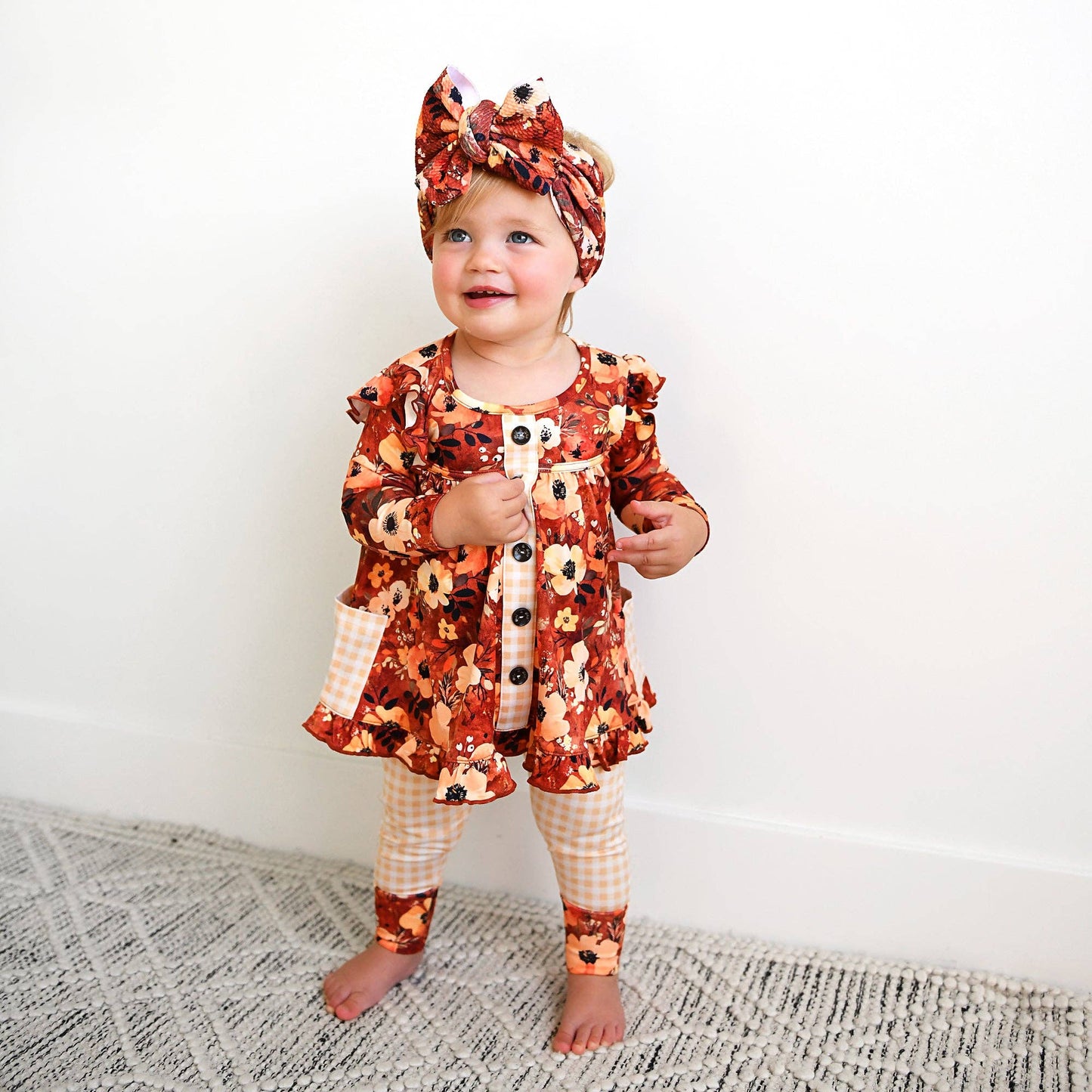 Auburn PEPLUM SET Fall Floral Outfit (runs big!)