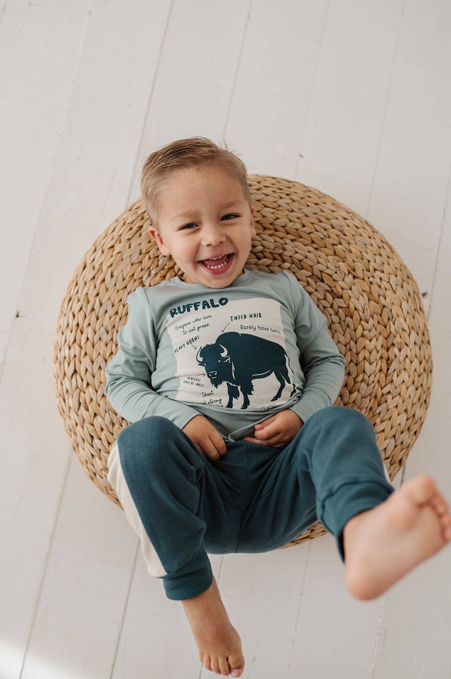 Boy's Long Sleeve Tee: Buffalo