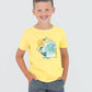 Boys "See You On The Next Wave" Short Sleeve Surfing Graphic Tee: Yellow