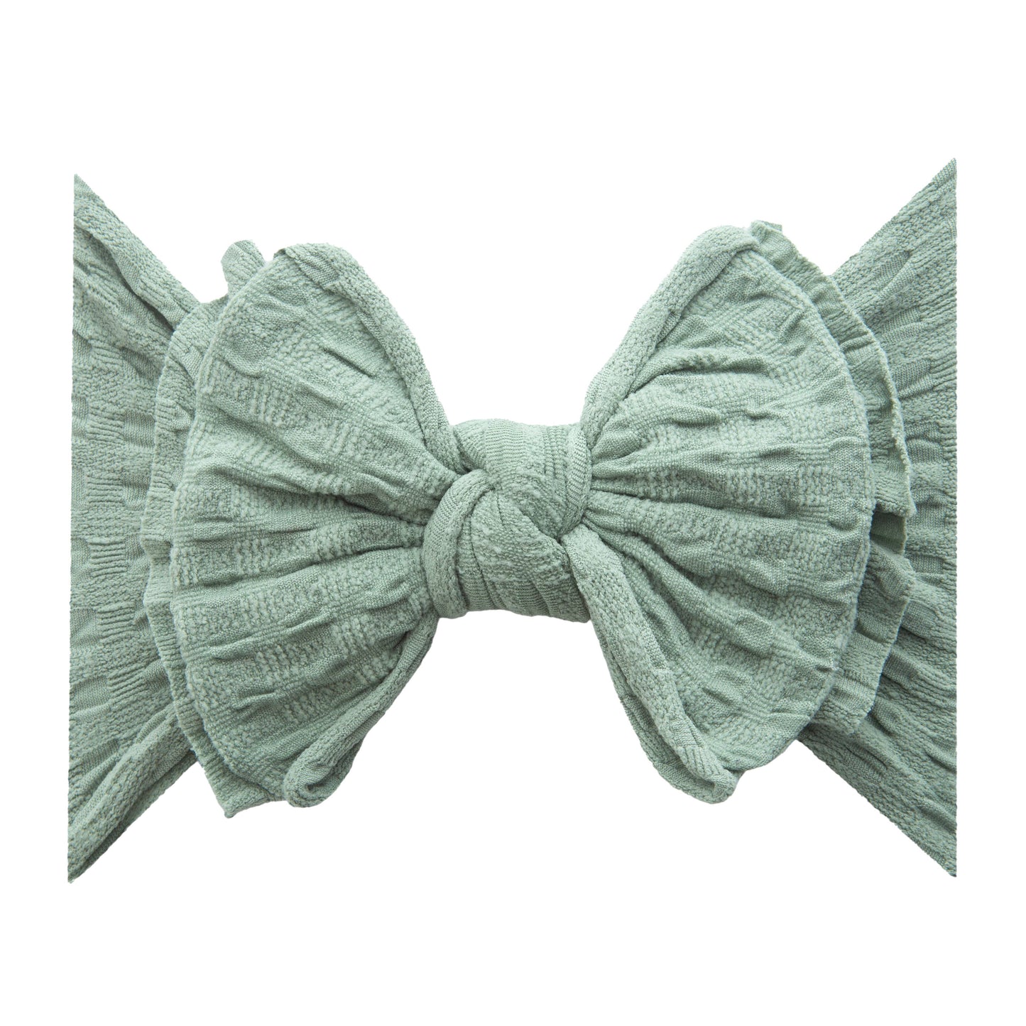 Baby Bling® Waffle FAB® textured soft nylon bow headband: Sage