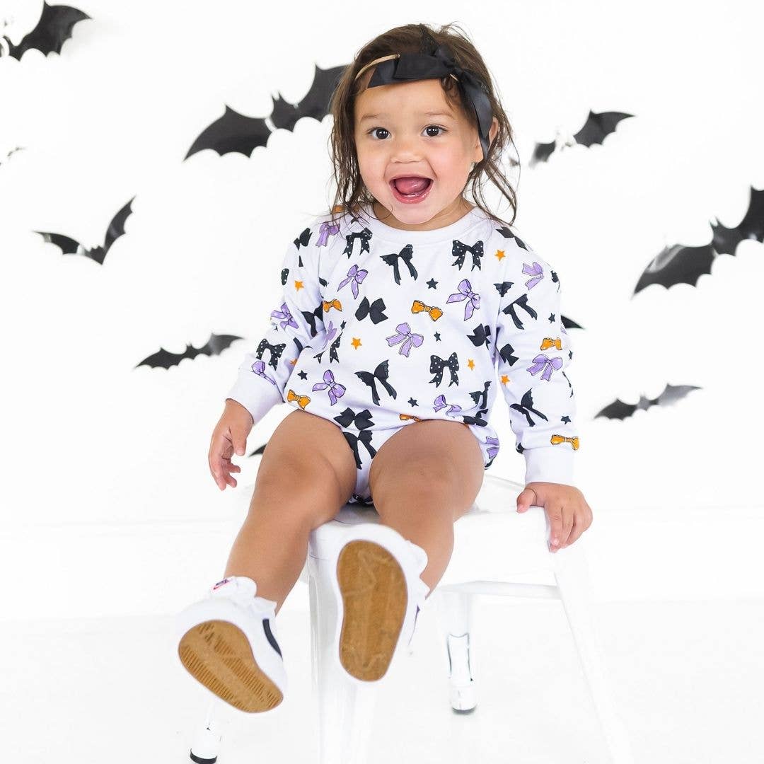 Glitter Bat Halloween Coquette Bow Baby Headband - Hair Bows