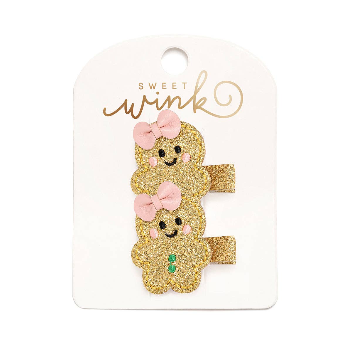 Gingerbread Christmas 2 Piece Clip Set - Kids Holiday