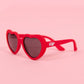 Girls Red Heart Shaped Sunglasses: Red / 2T-10