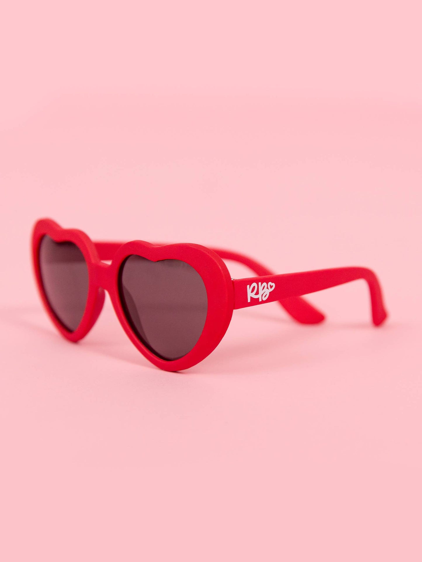 Girls Red Heart Shaped Sunglasses: Red / 2T-10