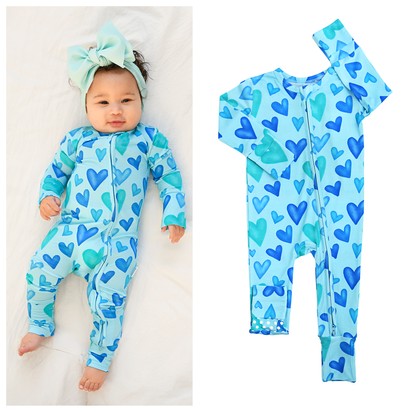 Cruz ZIP Valentines Day Bamboo One Piece Two Way Zipper