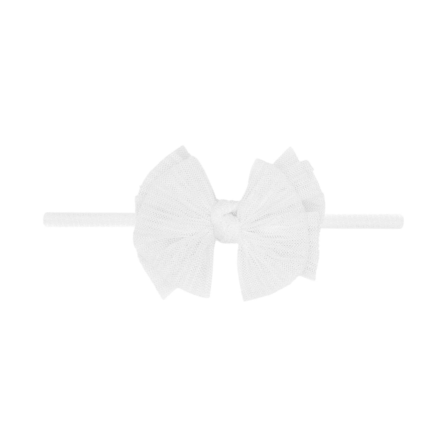 Baby Bling® Tulle Baby FAB® Skinny soft tulle bow headband: Pleated Black