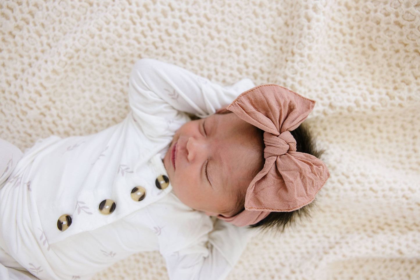 THE KNOT Soft nylon headband: rose gold