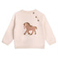 Horse Jacquard Sweater Knit Baby Pullover (Organic Cotton): Natural
