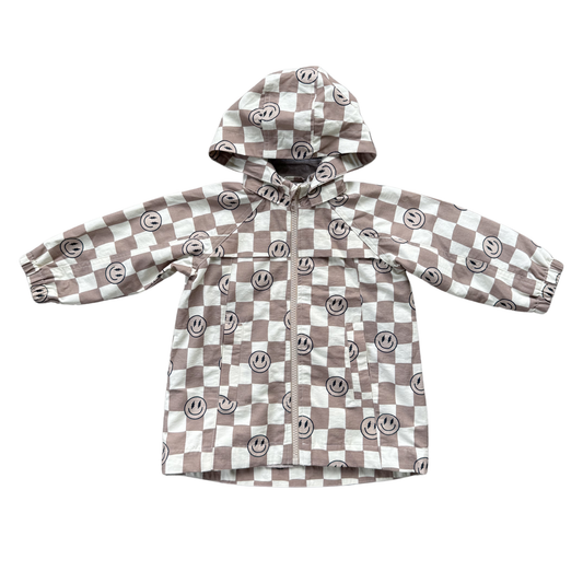 Cotton Jacket: Smiley Check in Portabella