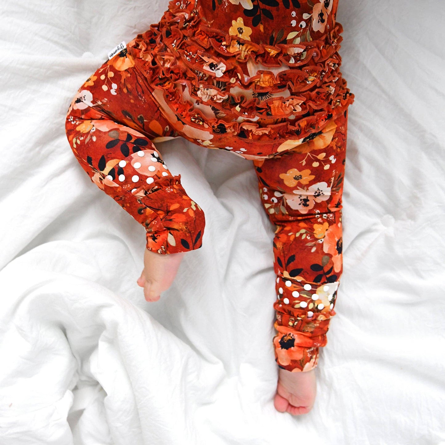 Auburn RUFFLE ZIP Bamboo Fall Sleepies Little