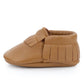 Baby Moccasins - Genuine Leather Baby Shoes (Classic Brown)