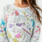 Unicorn Coloring Pajamas 2 piece set made from Bamboo