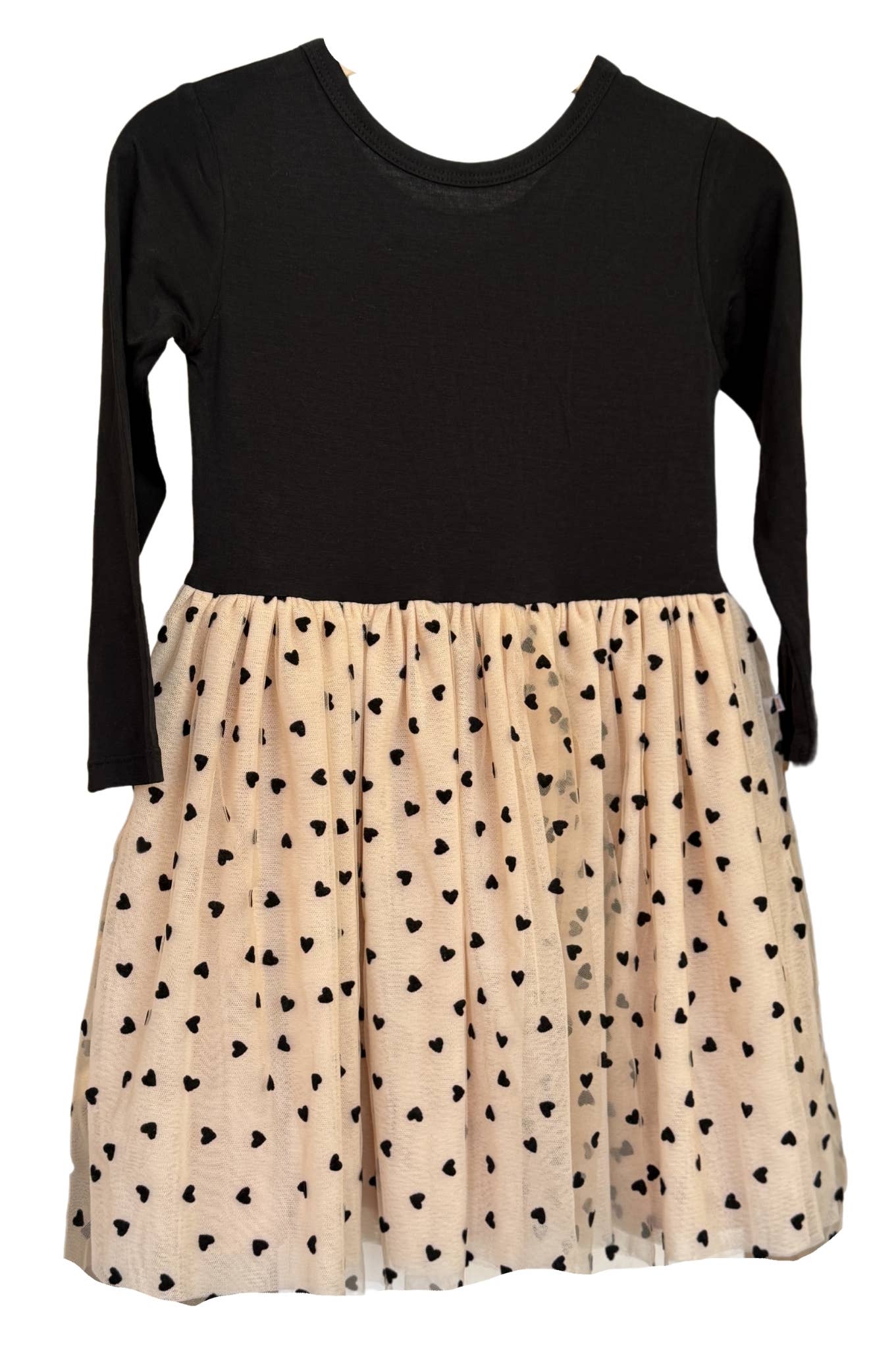 Kids Velvet Heart Dress - Girls Tulle Holiday Dress - Margot: 2
