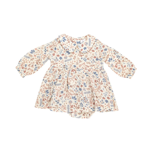 Peter Pan Collar Bubble W/ Skirt - Western Floral