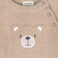 Teddy Bear Applique Baby Raglan Pullover (Organic Cotton): Oat Heather