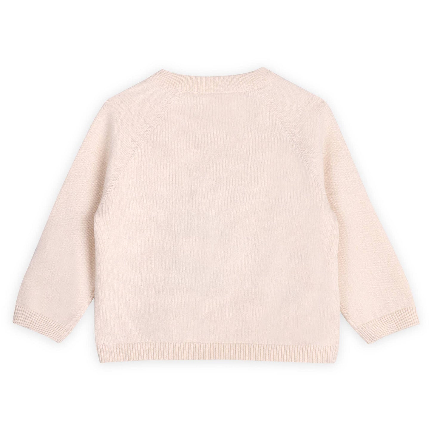 Horse Jacquard Sweater Knit Baby Pullover (Organic Cotton): Natural