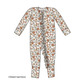 Ribbed Bamboo Convertible Baby Footie Pj - Dusty Clay Floral