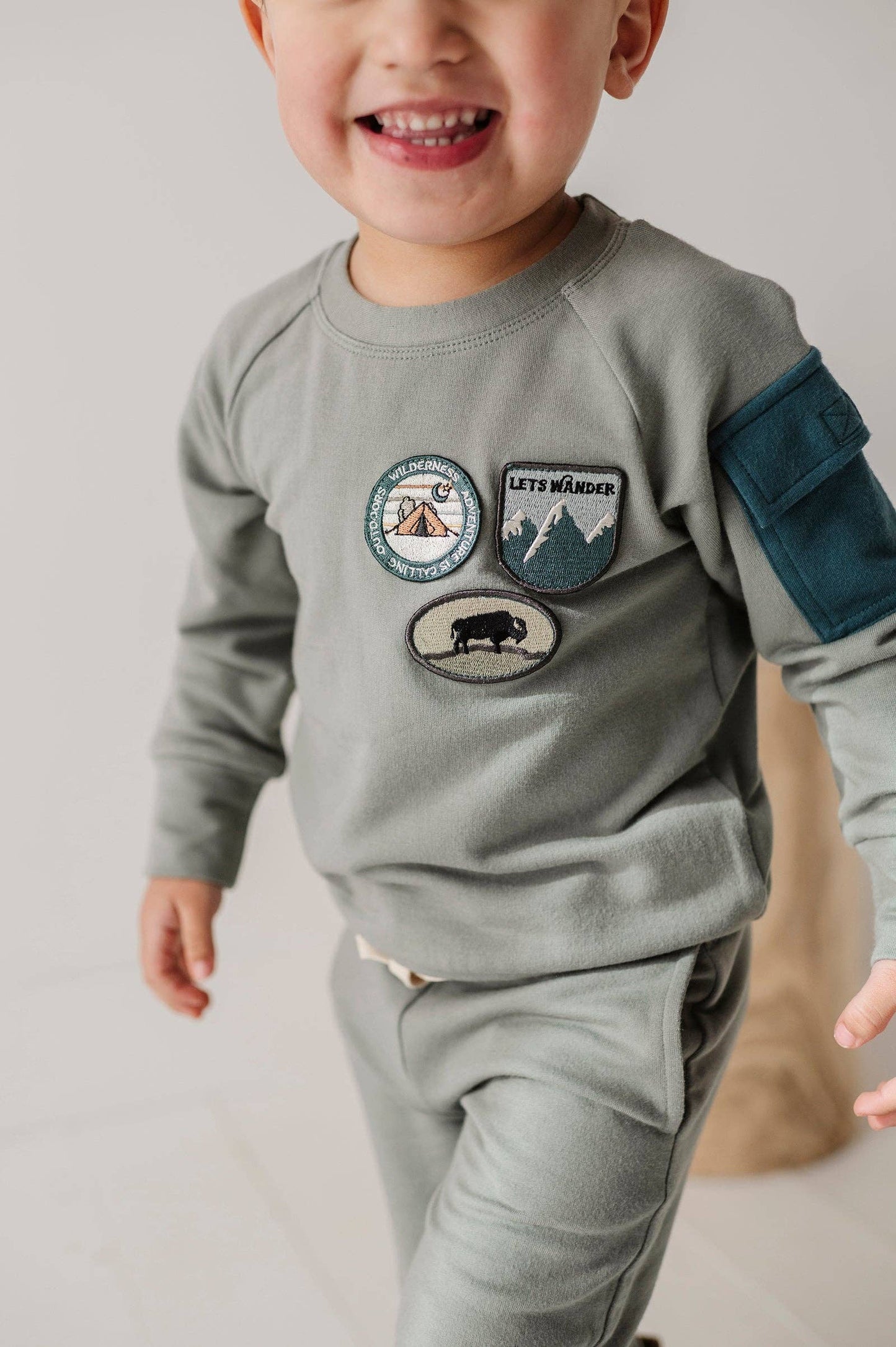 Boy's Raglan Sweatshirt Bamboo/Cotton Baby/Kid Clothing Fall: Patches