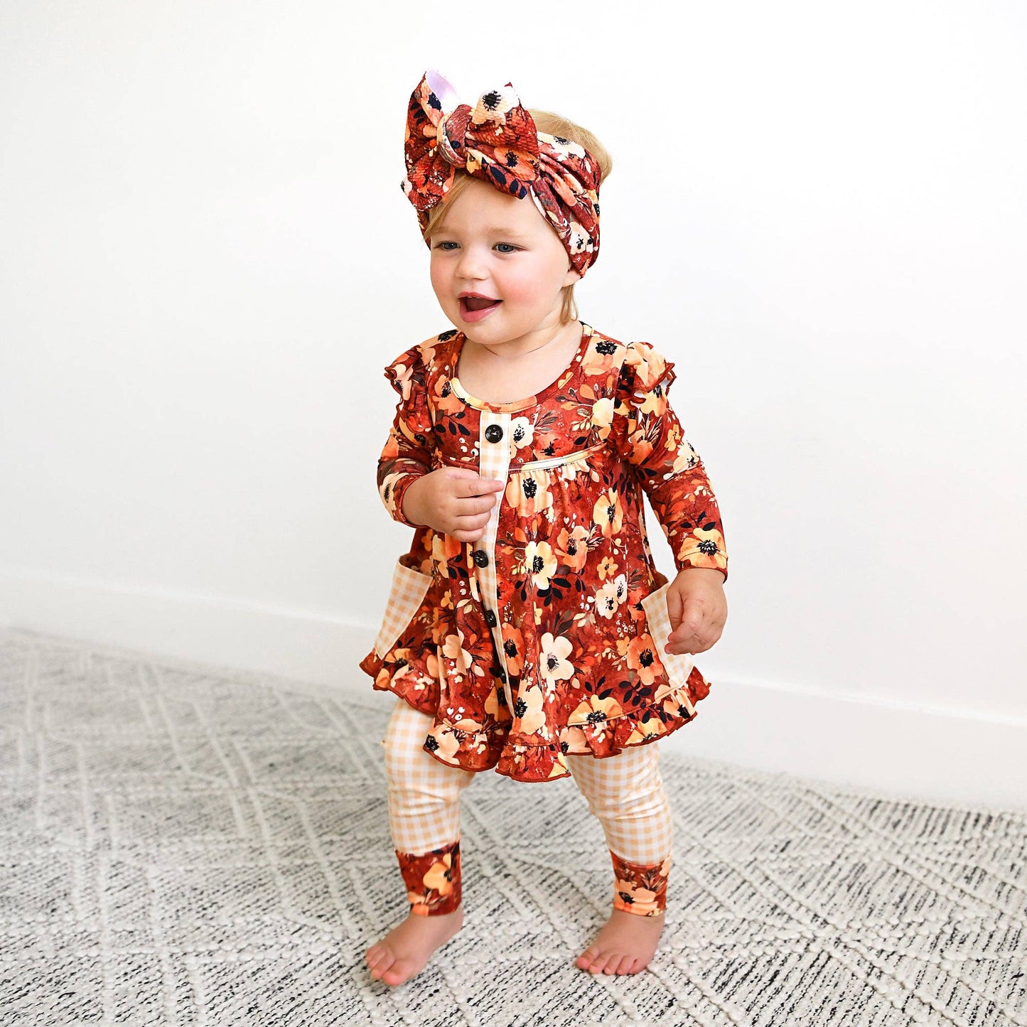Auburn PEPLUM SET Fall Floral Outfit (runs big!)