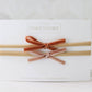 Petite Velvet Headband Set: Rust/Dusty Pink
