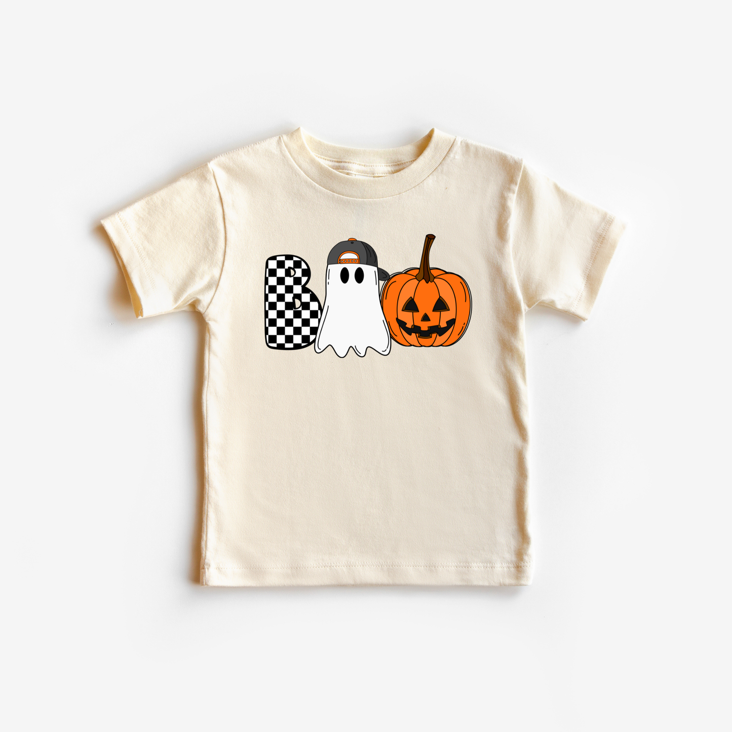Boo Crew Boo Ghost Pumpkin Boys Halloween Kids Shirt  : Natural