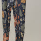 Dark Floral Zip Pajamas
