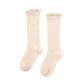 Vanilla Fancy Lace Top Knee Highs: 0-6M