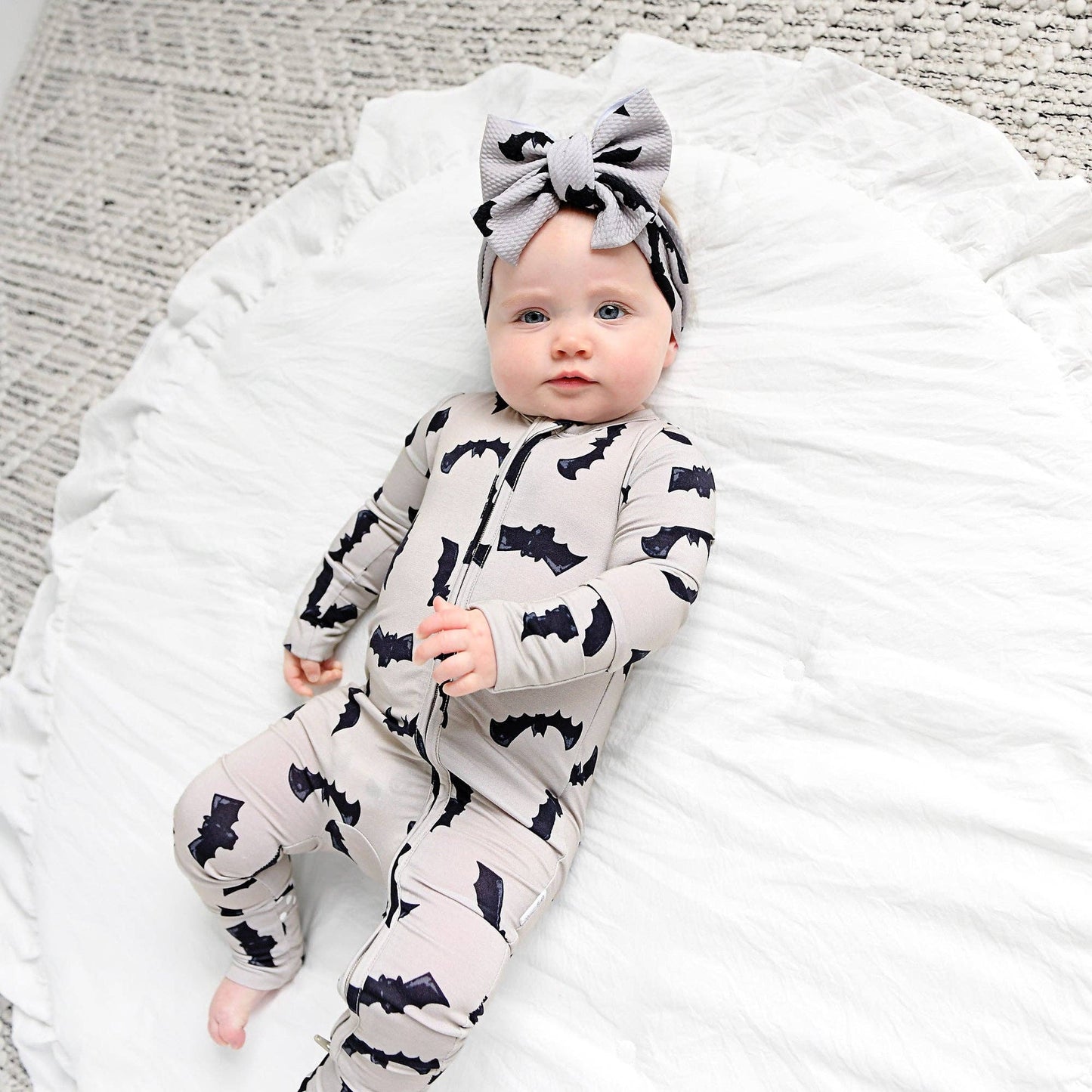 Vlad Gray Bats ZIP Bamboo Halloween Sleepies