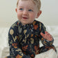 Dark Floral Zip Pajamas