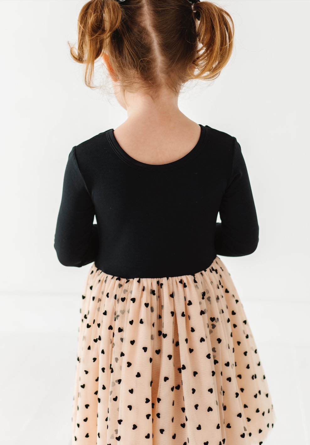 Kids Velvet Heart Dress - Girls Tulle Holiday Dress - Margot: 2