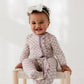 Footie Romper: Lavender Cloud Checkered