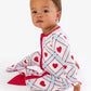 SoftSnooze™ Baby Cotton Modal Blue Sweetheart Plaid Footed One Piece Pajama: Blue