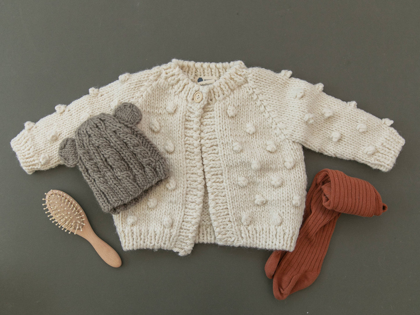 Popcorn Cardigan, Cream | Sweater