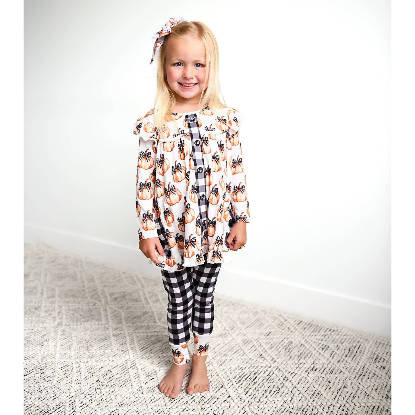 Lilith Pupmkin PEPLUM SET Kids Halloween Outfit: (runs big)