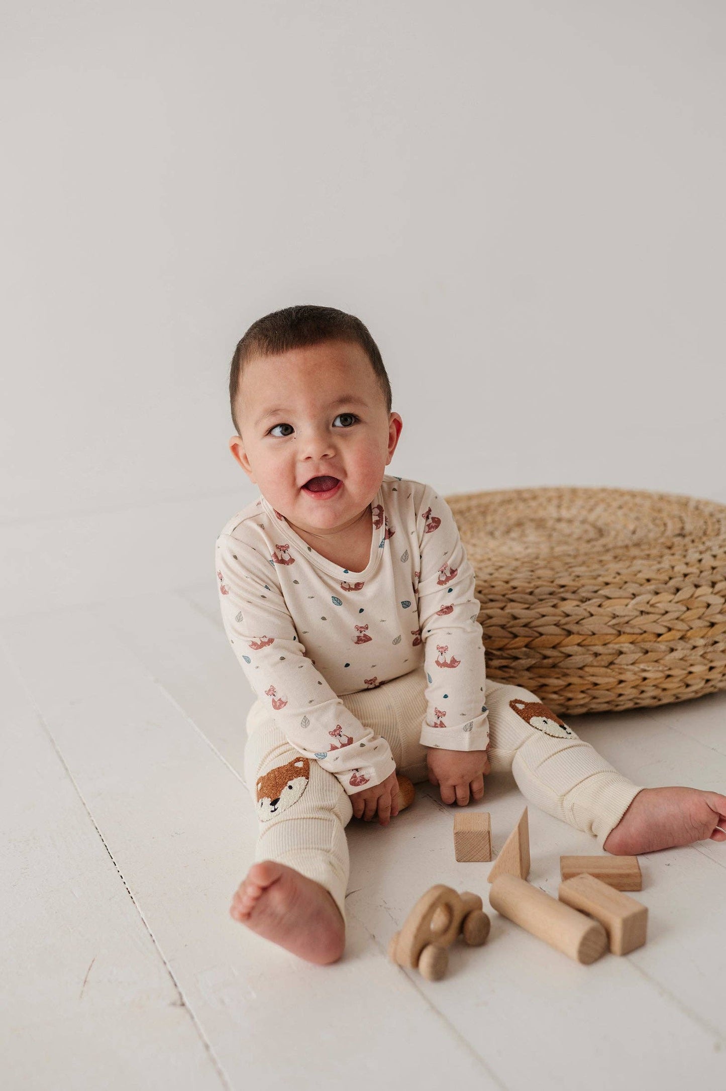 Baby Long Sleeve Bodysuit: Fox