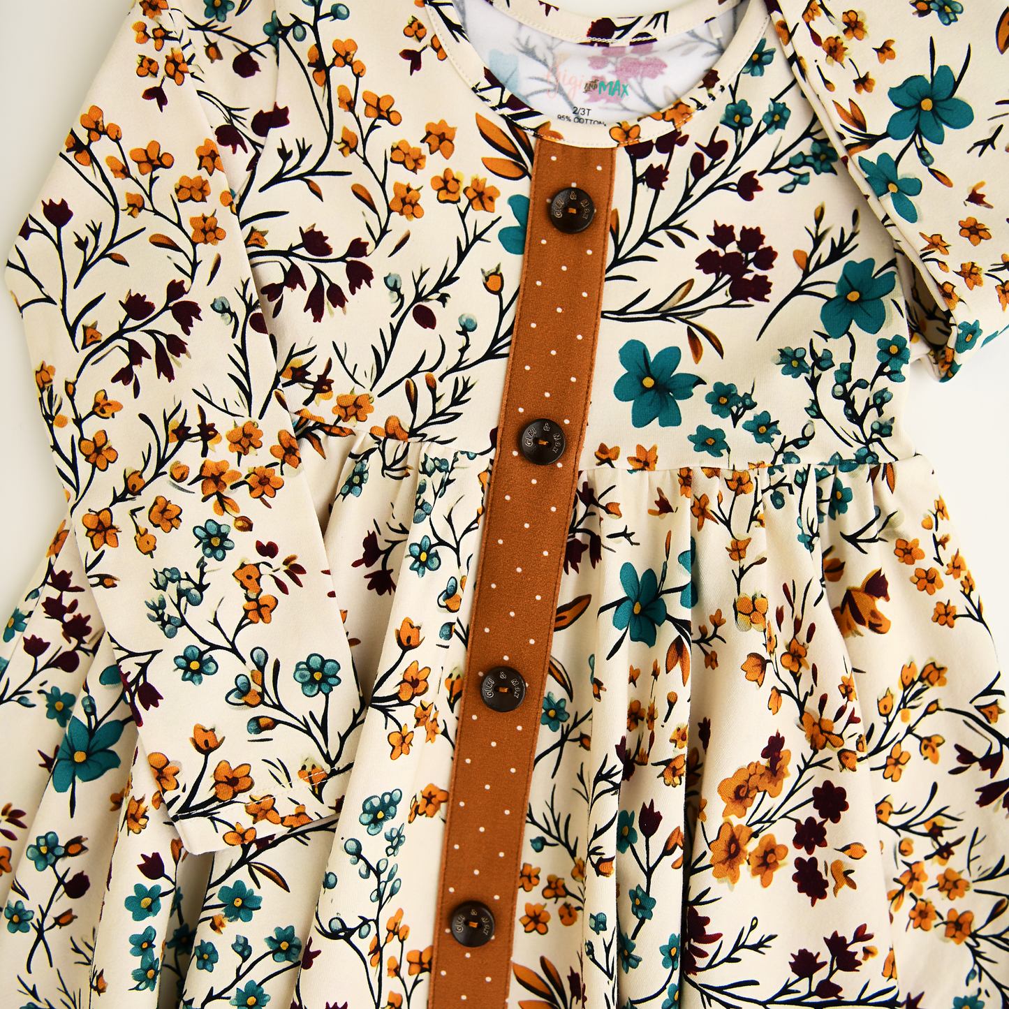 Maren Floral BUTTON DRESS Kids Fall Outfit