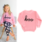 Boo Pink SWEATER Halloween Kids Top