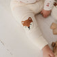 Patch Ribbed Leggings: Fox on Cream