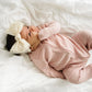 Baby Bling® Trimmed Classic Knot headband: oatmeal lace