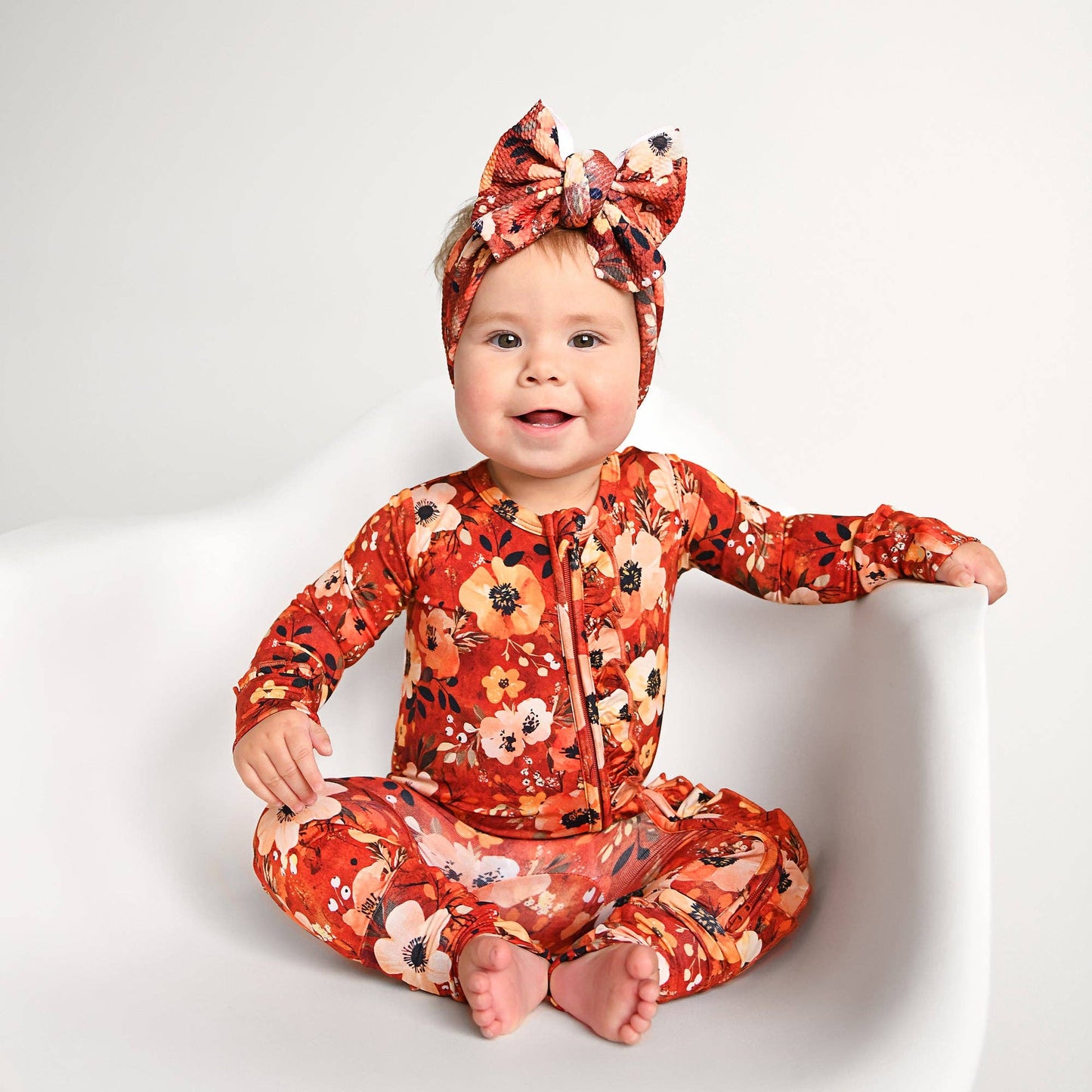 Auburn RUFFLE ZIP Bamboo Fall Sleepies Little