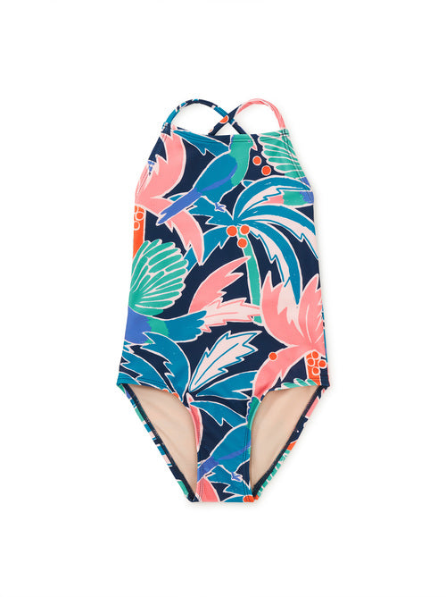 Cross Back one piece swimsuit- Turaco Palms