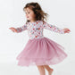 Kids Bamboo Tulle Dress - Blossom Fall Floral Girls Dress