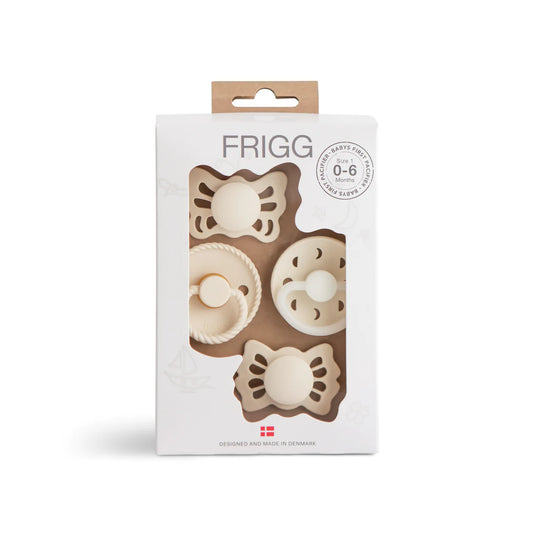 Frigg Baby’s first pacifier 4 pack- Cream