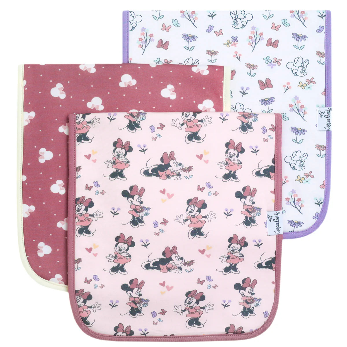 Premium Burp Cloth- Copper Pearl Minnie Mouse