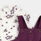 Plum Corduroy Overall Dress Set