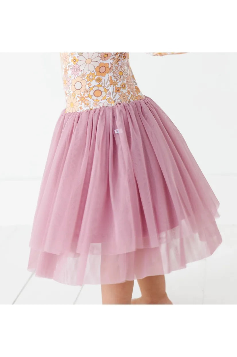 Kids Bamboo Tulle Tutu Dress - Ivy (long sleeves)