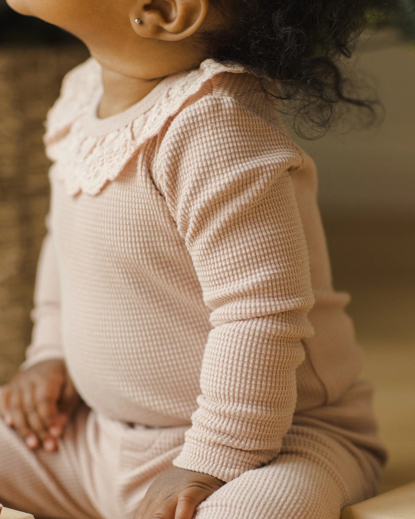 Ruffle Collar Bodysuit Blush